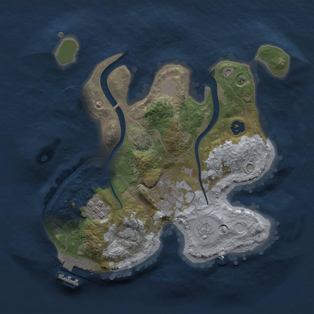 Rust Map: Procedural Map, Size: 2250, Seed: 20220517, 6 Monuments