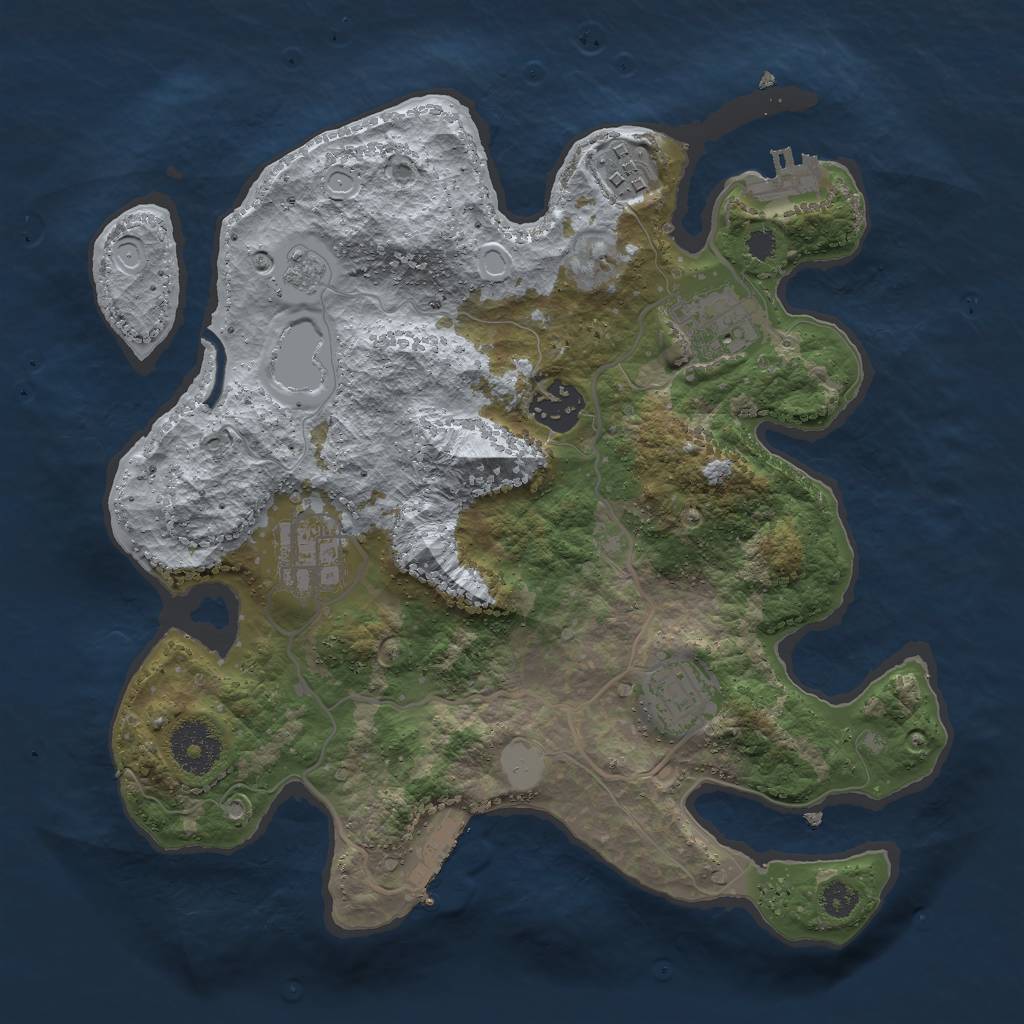 Rust Map: Procedural Map, Size: 3000, Seed: 10277, 13 Monuments