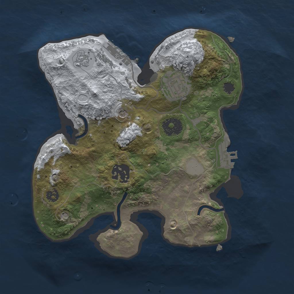 Rust Map: Procedural Map, Size: 2300, Seed: 543834, 11 Monuments