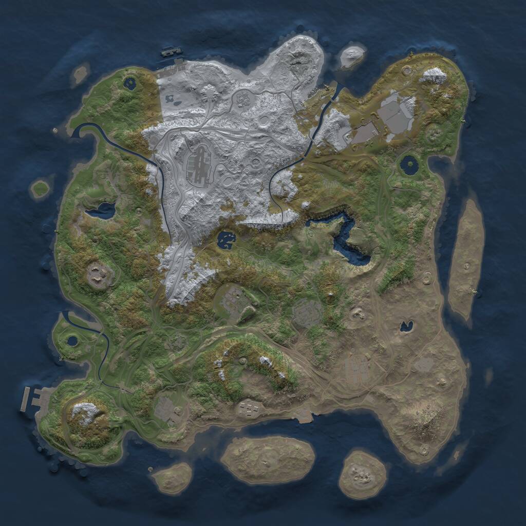 Rust Map: Procedural Map, Size: 4250, Seed: 15267, 15 Monuments