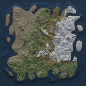 Thumbnail Rust Map: Procedural Map, Size: 4200, Seed: 45824, 19 Monuments