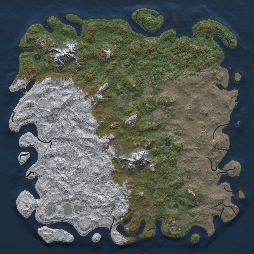 Rust Map: Procedural Map, Size: 6000, Seed: 1517195951, 20 Monuments