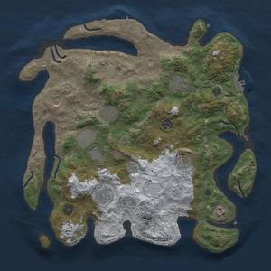 Thumbnail Rust Map: Procedural Map, Size: 3700, Seed: 1766353242, 18 Monuments