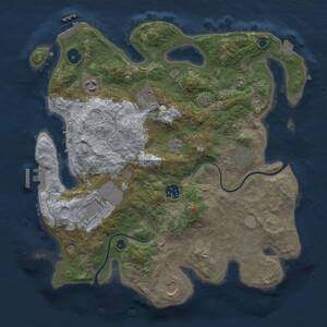 Thumbnail Rust Map: Procedural Map, Size: 3500, Seed: 1466528620, 13 Monuments