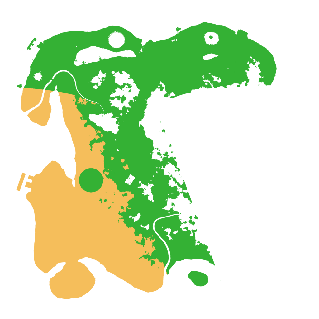 Biome Rust Map: Procedural Map, Size: 3500, Seed: 1263546993