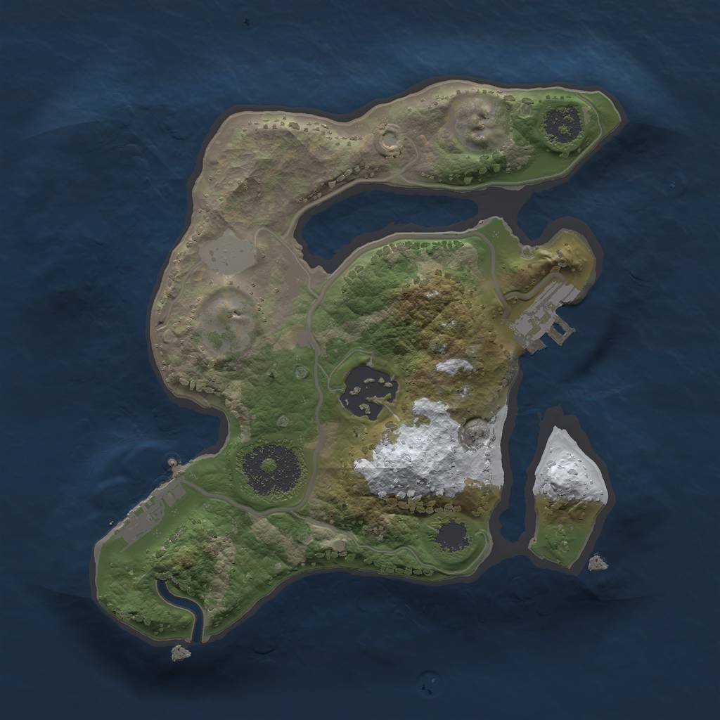 Rust Map: Procedural Map, Size: 2000, Seed: 19127, 8 Monuments