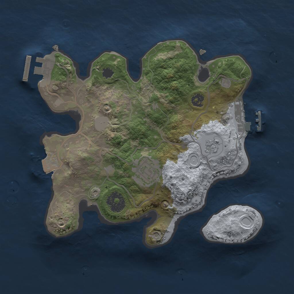 Rust Map: Procedural Map, Size: 2300, Seed: 20000, 5 Monuments
