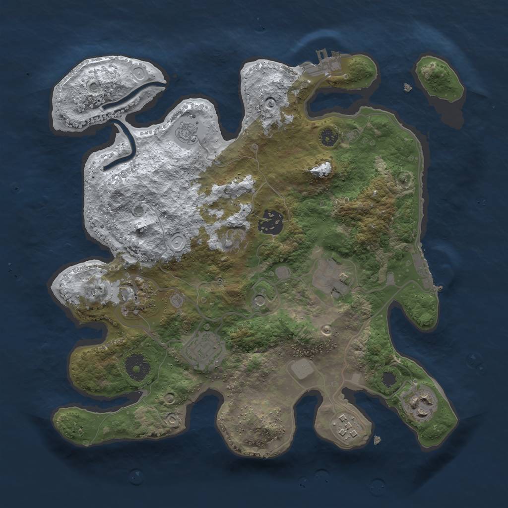 Rust Map: Procedural Map, Size: 3000, Seed: 450150010, 15 Monuments