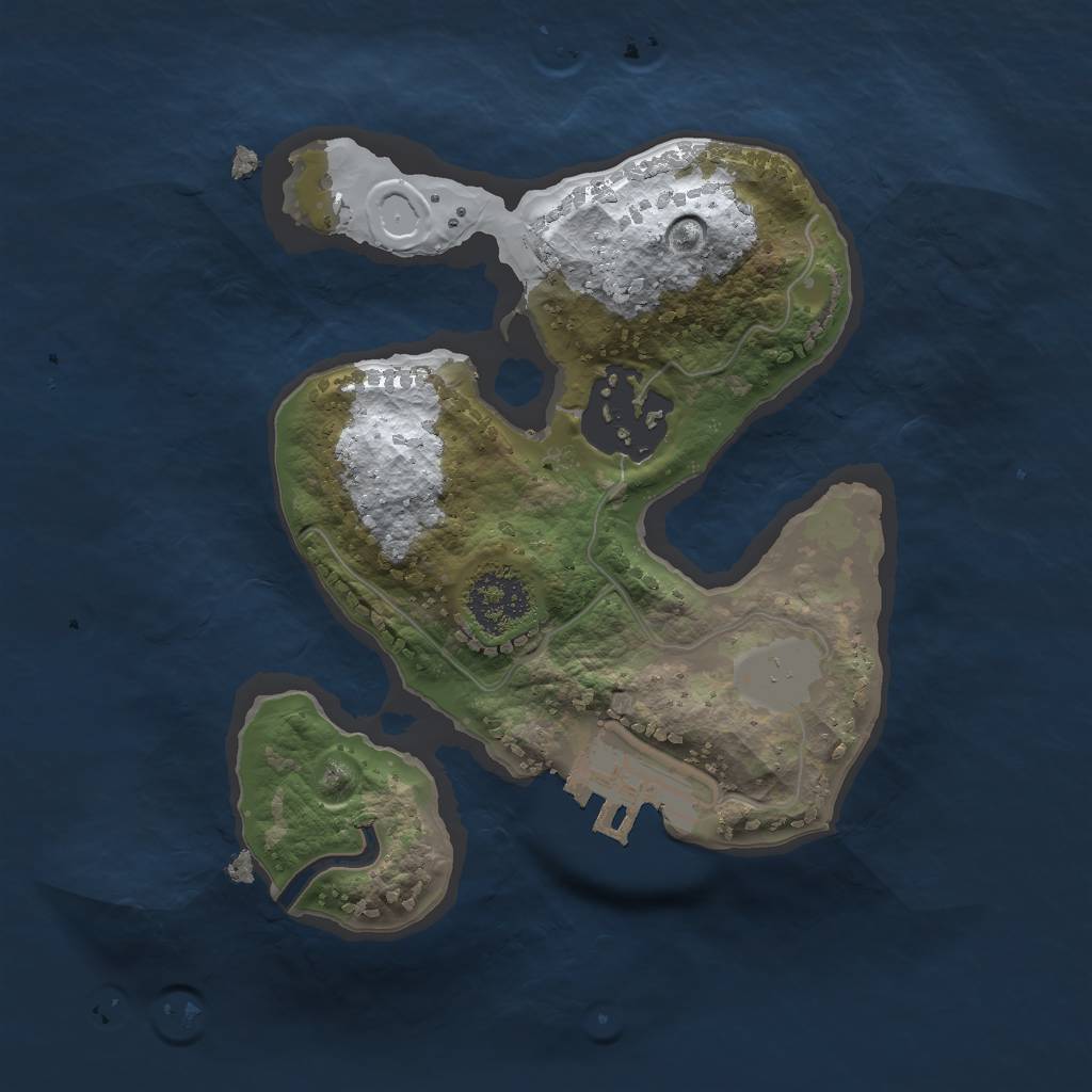 Rust Map: Procedural Map, Size: 1800, Seed: 934111, 7 Monuments