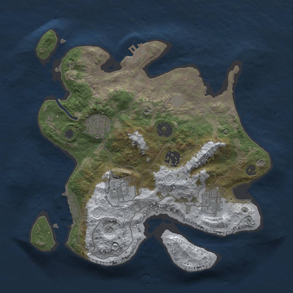 Rust Map: Procedural Map, Size: 2800, Seed: 200280852, 12 Monuments
