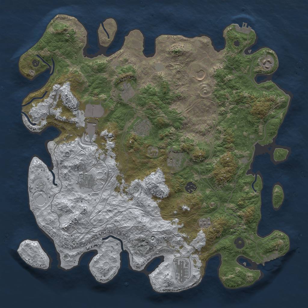 Rust Map: Procedural Map, Size: 4250, Seed: 1644235, 19 Monuments