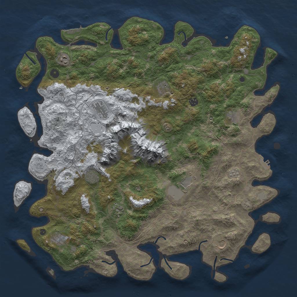 Rust Map: Procedural Map, Size: 5000, Seed: 122188191, 20 Monuments