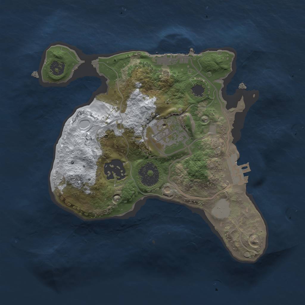 Rust Map: Procedural Map, Size: 2100, Seed: 6739, 9 Monuments