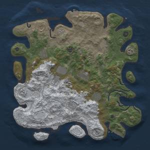 Thumbnail Rust Map: Procedural Map, Size: 4000, Seed: 500, 20 Monuments