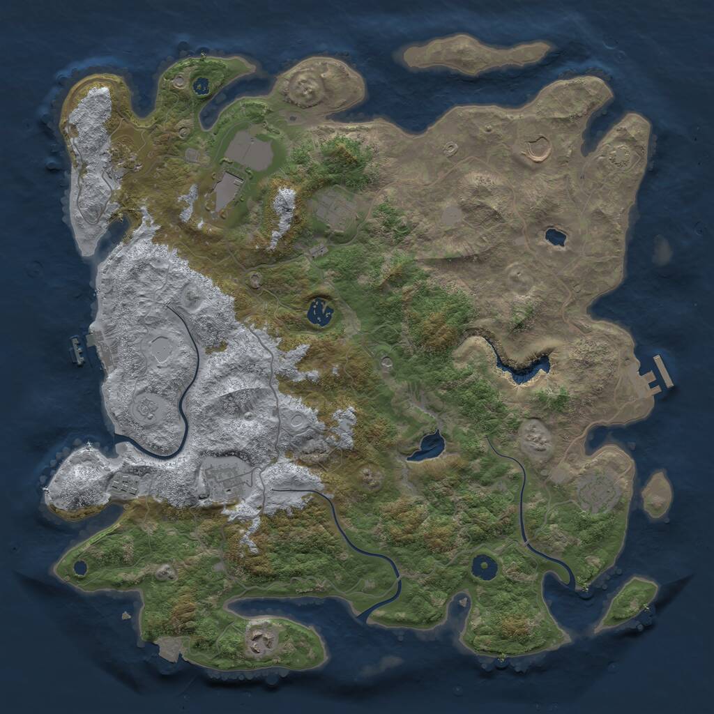 Rust Map: Procedural Map, Size: 4200, Seed: 364208582, 15 Monuments