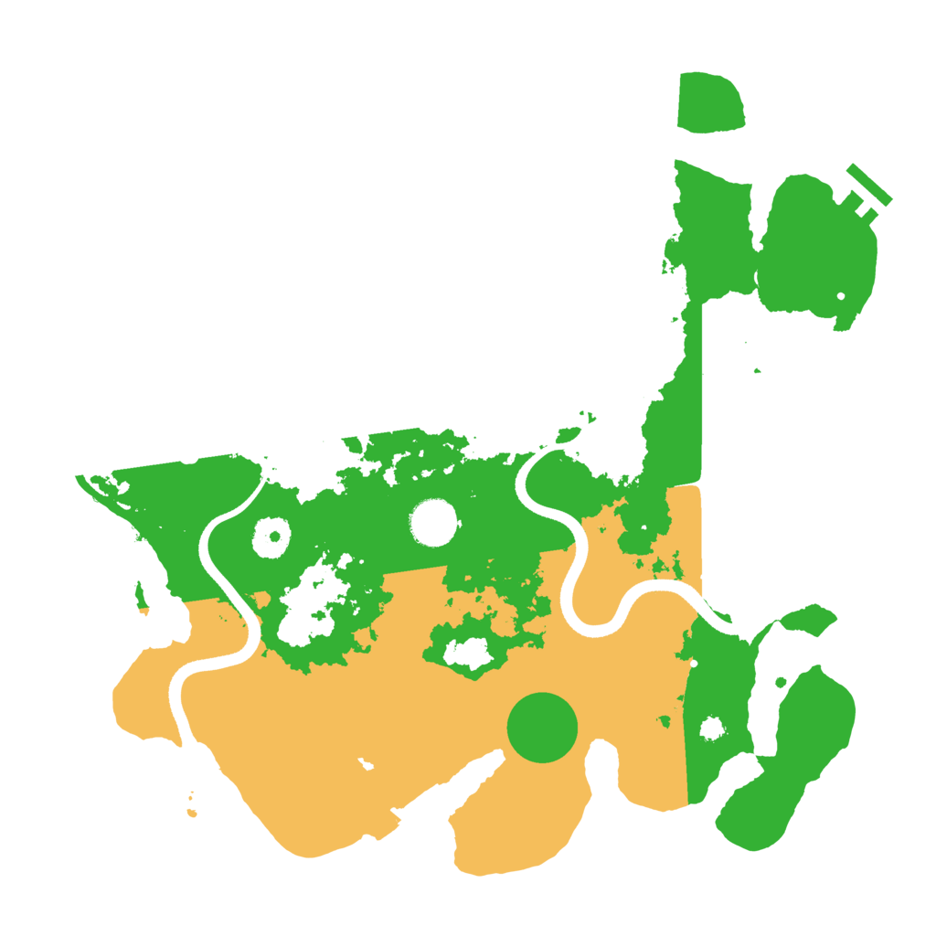 Biome Rust Map: Procedural Map, Size: 3500, Seed: 2439877
