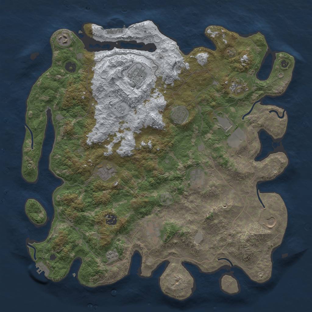 Rust Map: Procedural Map, Size: 4240, Seed: 13923, 20 Monuments