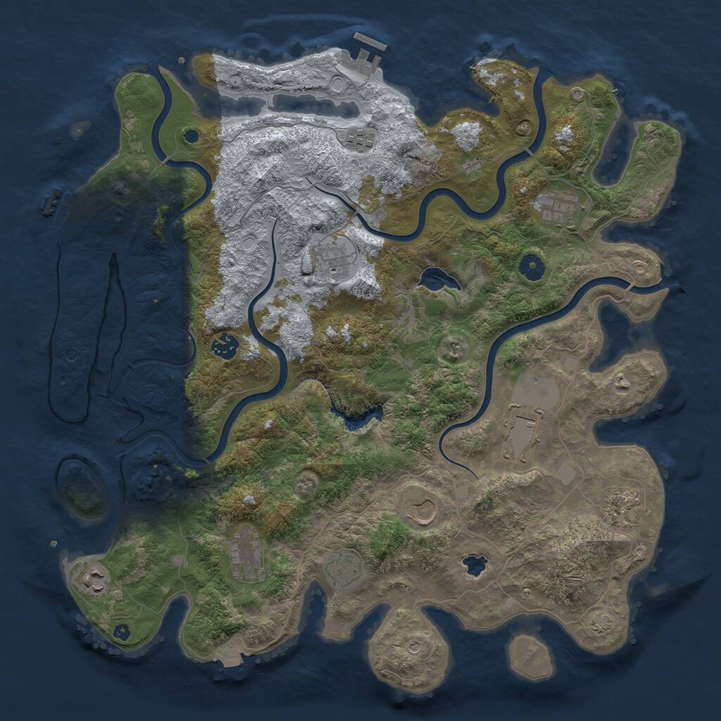 Rust Map: Procedural Map, Size: 4240, Seed: 13923, 15 Monuments