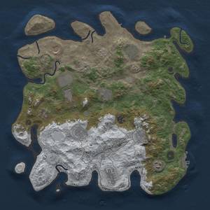 Thumbnail Rust Map: Procedural Map, Size: 3850, Seed: 1400122554, 20 Monuments