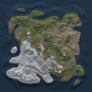 Thumbnail Rust Map: Procedural Map, Size: 3500, Seed: 2009976546, 19 Monuments