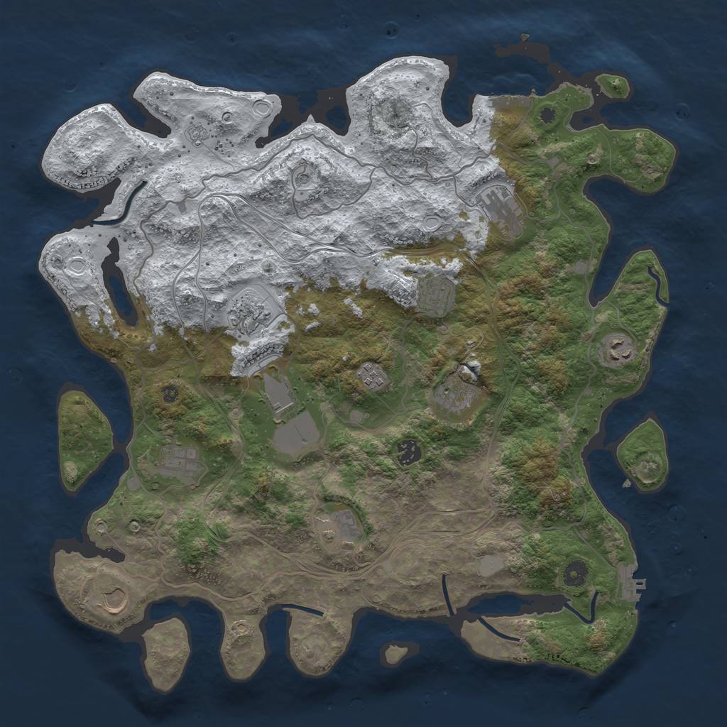 Rust Map: Procedural Map, Size: 4250, Seed: 1651355563, 20 Monuments