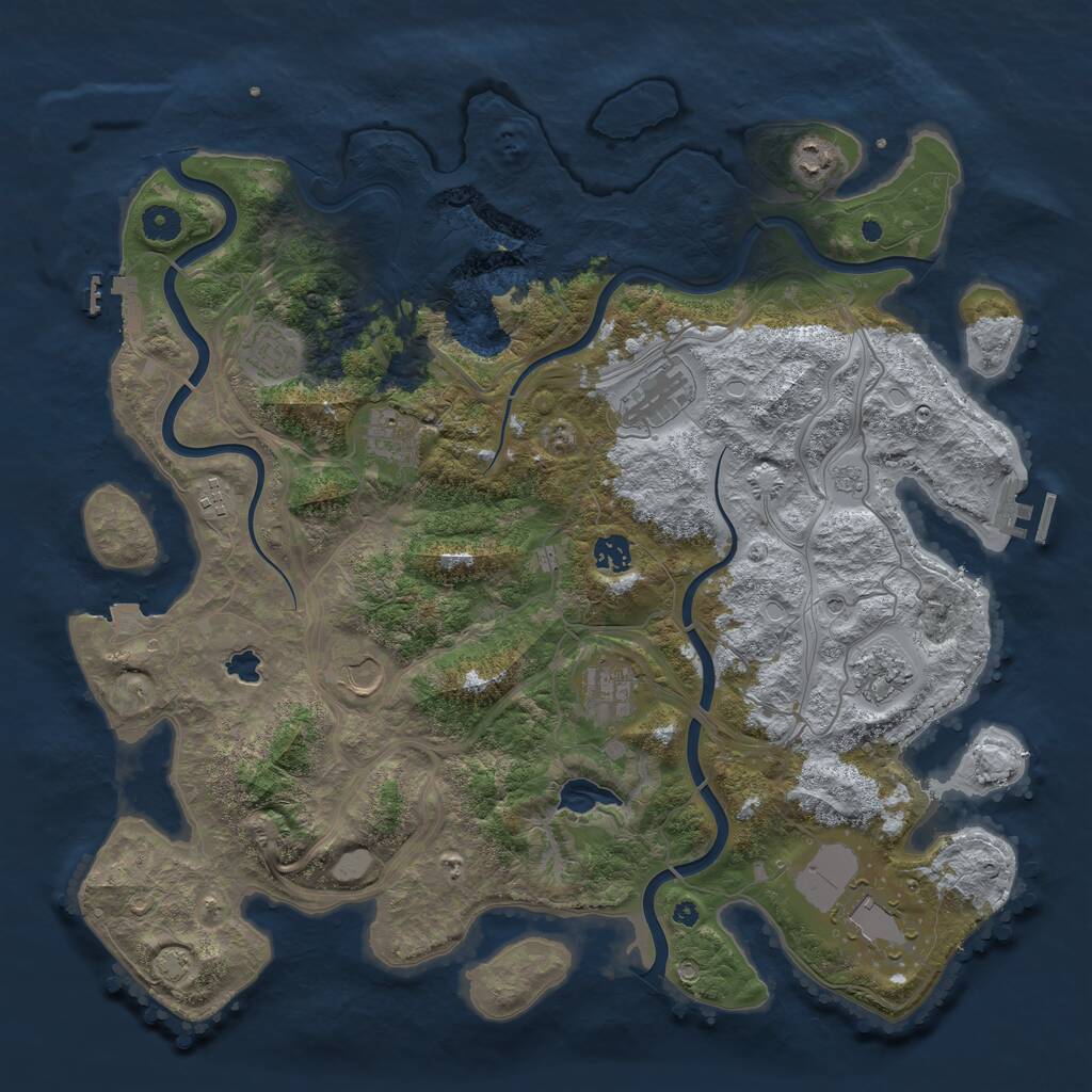 Rust Map: Procedural Map, Size: 4300, Seed: 450, 16 Monuments