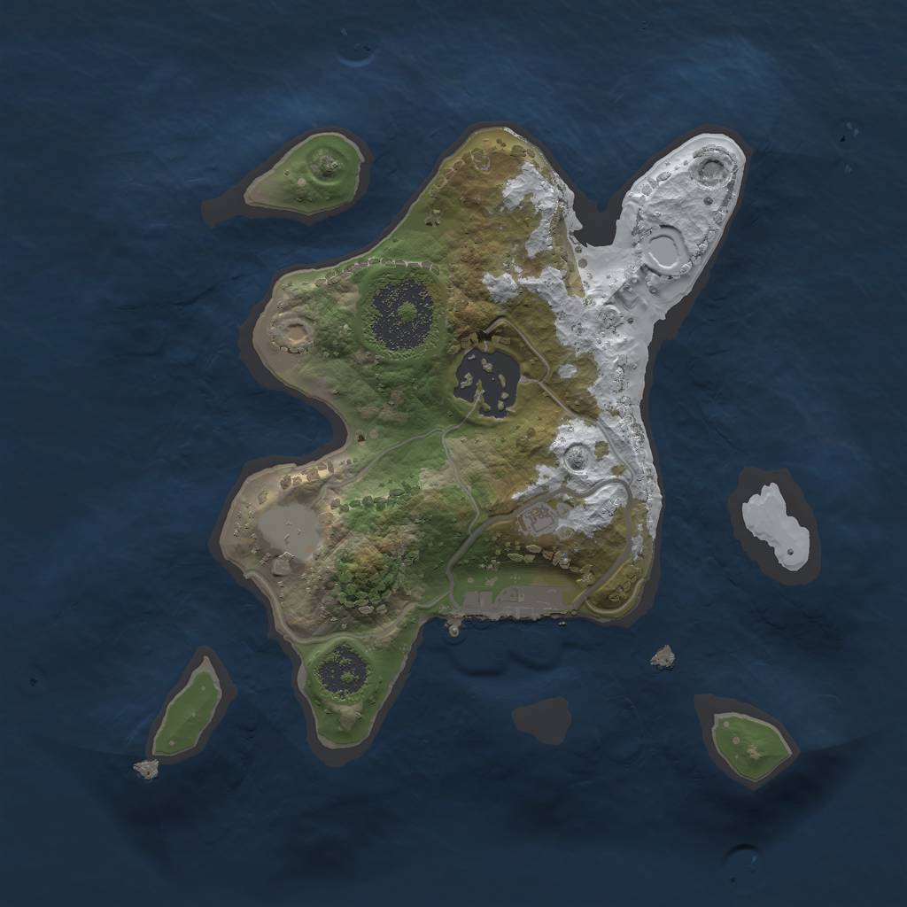 Rust Map: Procedural Map, Size: 2000, Seed: 23334, 7 Monuments