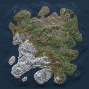 Thumbnail Rust Map: Procedural Map, Size: 3500, Seed: 1866033773, 20 Monuments