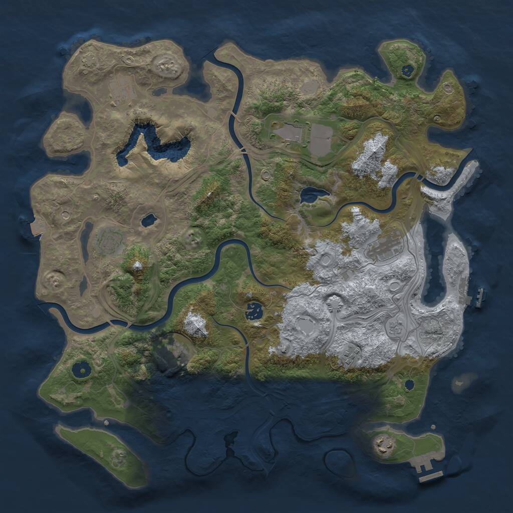 Rust Map: Procedural Map, Size: 4250, Seed: 190522, 14 Monuments