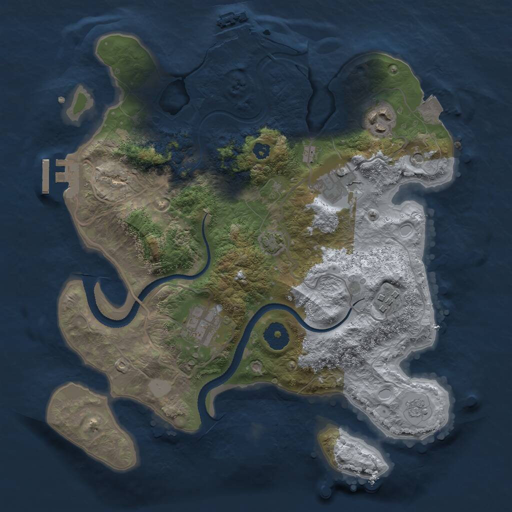 Rust Map: Procedural Map, Size: 3000, Seed: 982944751, 10 Monuments