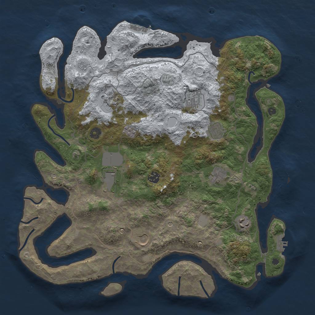 Rust Map: Procedural Map, Size: 4020, Seed: 150, 18 Monuments