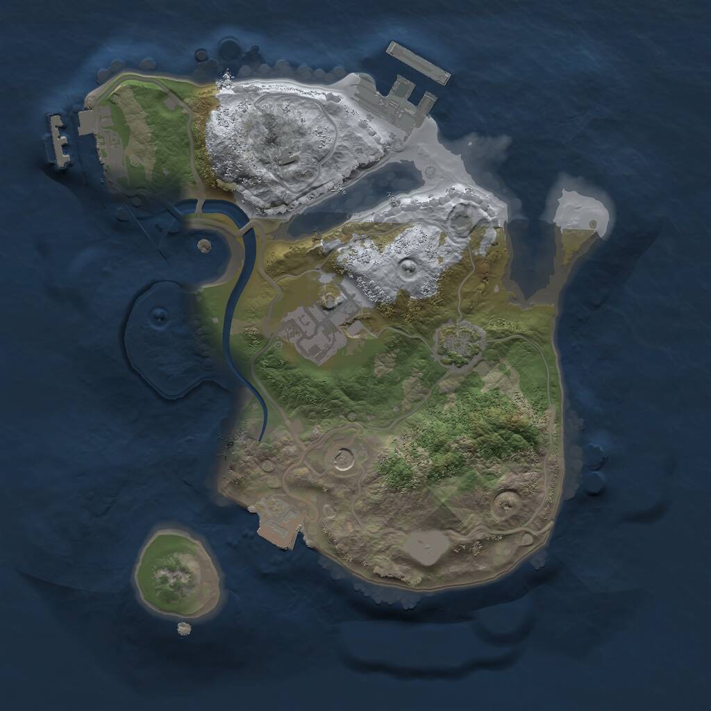 Rust Map: Procedural Map, Size: 2100, Seed: 4533541, 6 Monuments