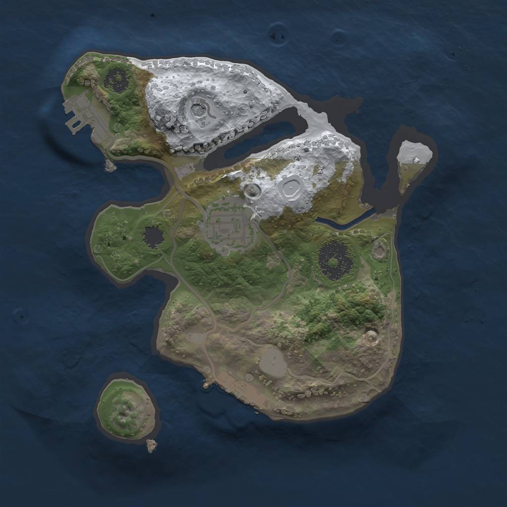 Rust Map: Procedural Map, Size: 2100, Seed: 4533541, 9 Monuments