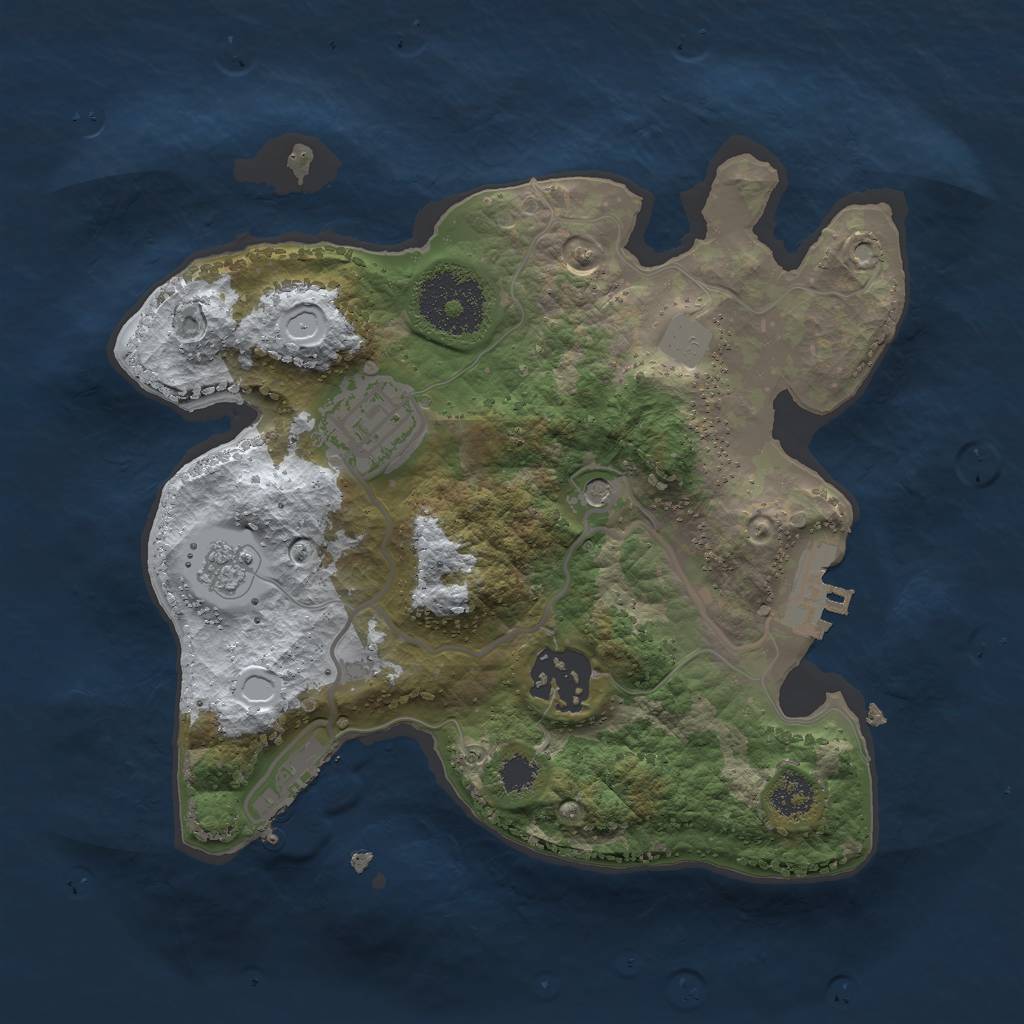 Rust Map: Procedural Map, Size: 2375, Seed: 123456, 11 Monuments