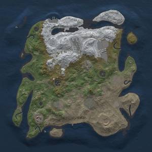 Thumbnail Rust Map: Procedural Map, Size: 3500, Seed: 834729455, 18 Monuments