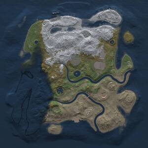 Thumbnail Rust Map: Procedural Map, Size: 3500, Seed: 834729455, 11 Monuments