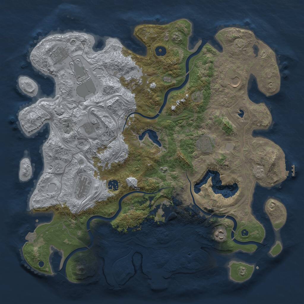 Rust Map: Procedural Map, Size: 4250, Seed: 2385, 17 Monuments