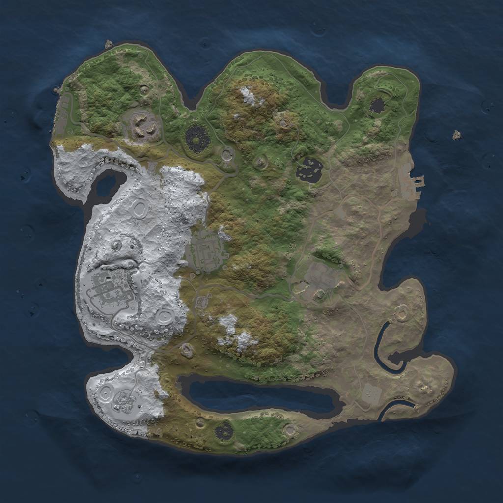 Rust Map: Procedural Map, Size: 2900, Seed: 5138008, 14 Monuments