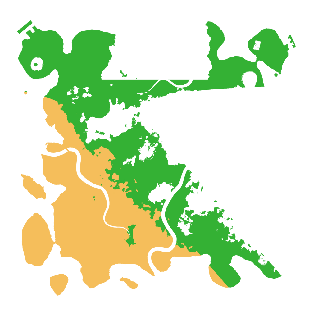 Biome Rust Map: Procedural Map, Size: 3700, Seed: 992253265