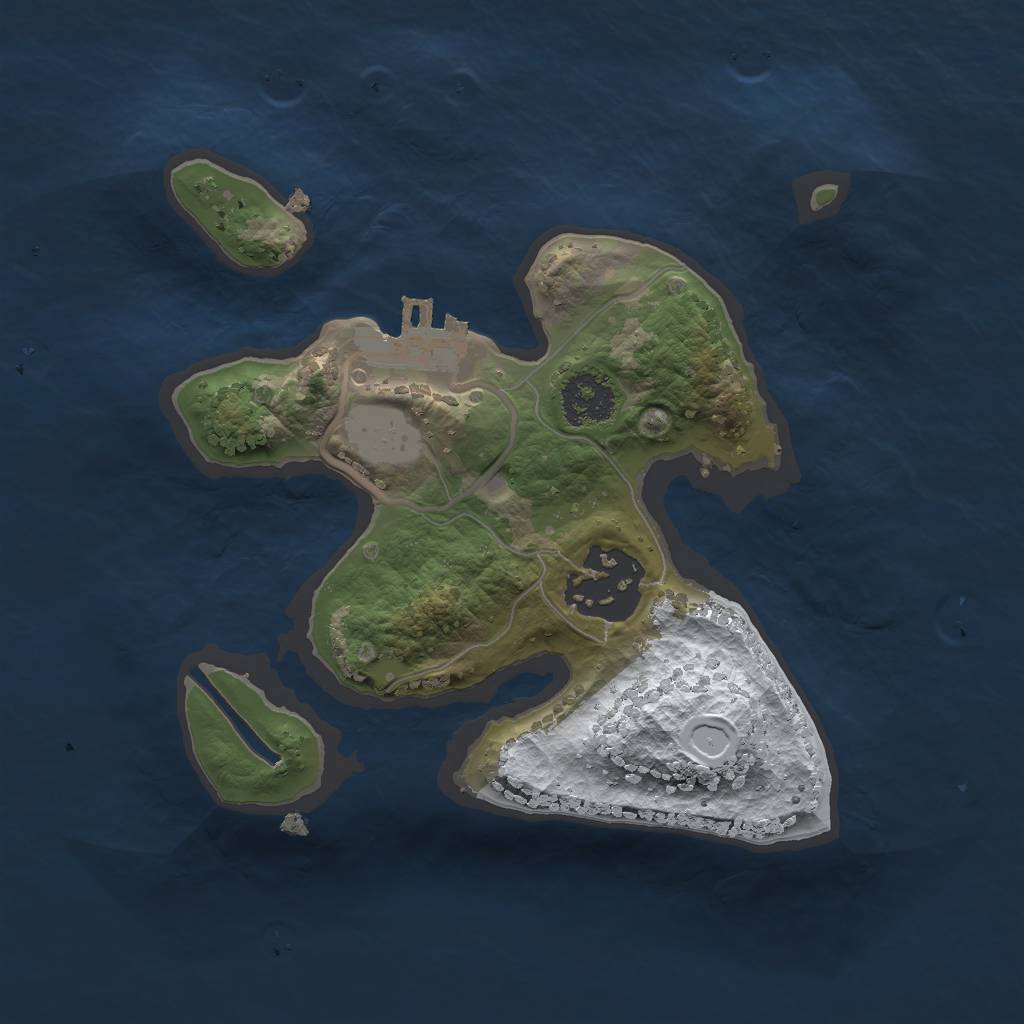 Rust Map: Procedural Map, Size: 2000, Seed: 4662, 7 Monuments