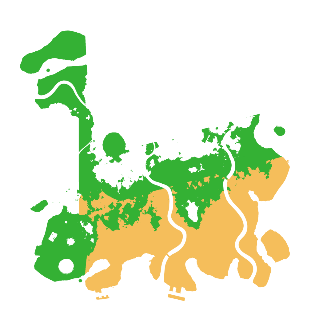 Biome Rust Map: Procedural Map, Size: 3700, Seed: 528312478