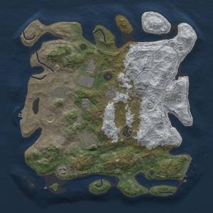 Thumbnail Rust Map: Procedural Map, Size: 3700, Seed: 965468037, 18 Monuments