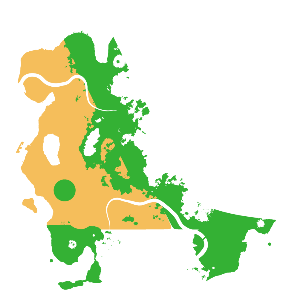 Biome Rust Map: Procedural Map, Size: 3700, Seed: 546390877