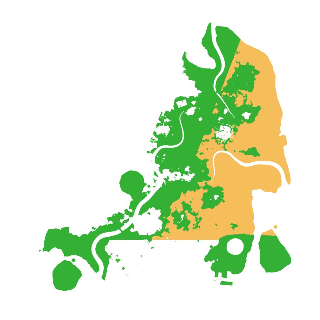 Biome Rust Map: Procedural Map, Size: 3500, Seed: 843270142