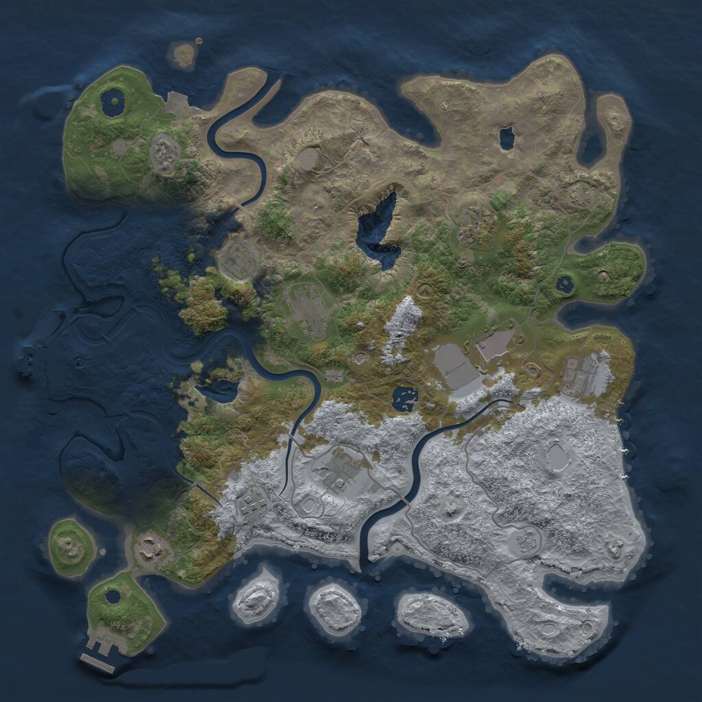 Rust Map: Procedural Map, Size: 4000, Seed: 149959335, 15 Monuments