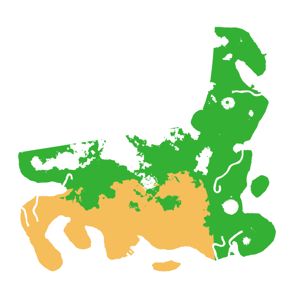 Biome Rust Map: Procedural Map, Size: 3500, Seed: 18183