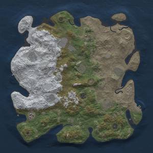 Thumbnail Rust Map: Procedural Map, Size: 4000, Seed: 627915628, 20 Monuments