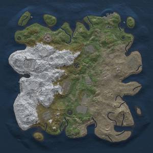 Thumbnail Rust Map: Procedural Map, Size: 3850, Seed: 1312381851, 20 Monuments