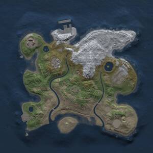 Thumbnail Rust Map: Procedural Map, Size: 2500, Seed: 13825, 7 Monuments
