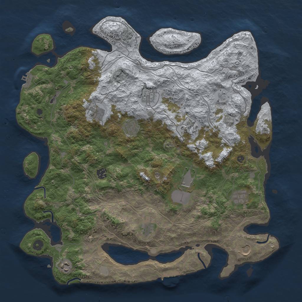 Rust Map: Procedural Map, Size: 4250, Seed: 2254126, 20 Monuments